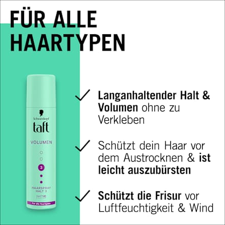 Haarspray VOLUMEN Halt 3, Reisegröße Schwarzkopf taft