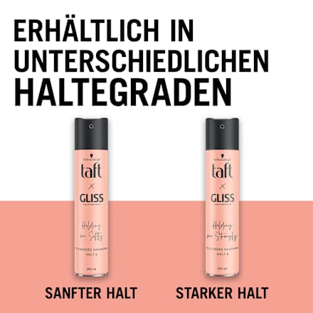 Haarspray taft x Gliss Holding me Strongly Schwarzkopf taft
