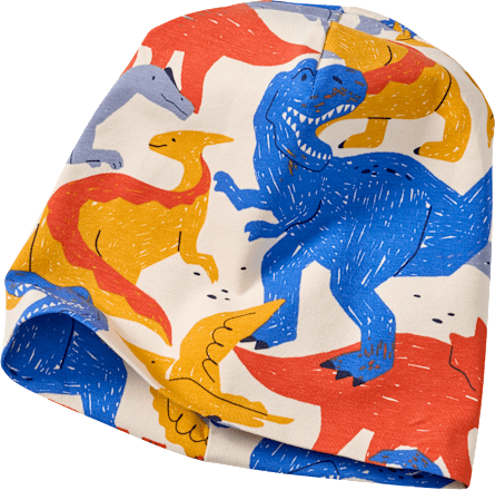 Mütze Pro Climate mit Dino-Muster, bunt, Gr. 52/53 ALANA