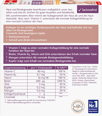 Kollagen + Biotin + Ceramide Trinkampullen Doppelherz
