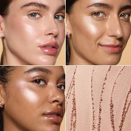Highlighter Halo Glow Silky Powder Blush Money e.l.f. Cosmetics