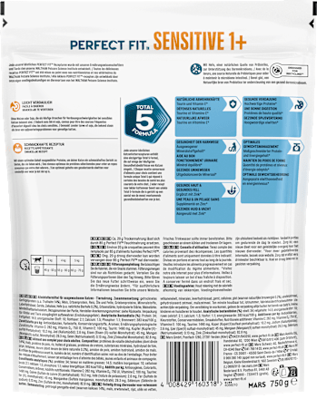 Trockenfutter Katze sensitive 1+ mit Truthahn, Adult PERFECT FIT