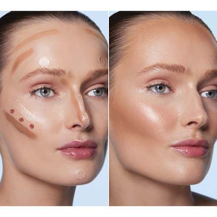 Contouring Cream Halo Glow Beauty Wand Light/Medium e.l.f. Cosmetics