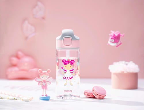 Trinkflasche Kinder Fairy Friend, rosa/grau Prinzessin, 450 ml SIGG