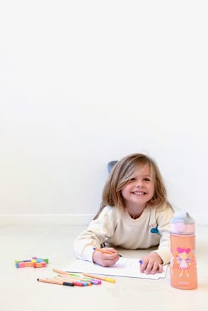 Trinkflasche Kinder Fairy Friend, rosa/grau Prinzessin, 450 ml SIGG
