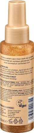 spray de păr cu sclipici Golden Sunlight Balea