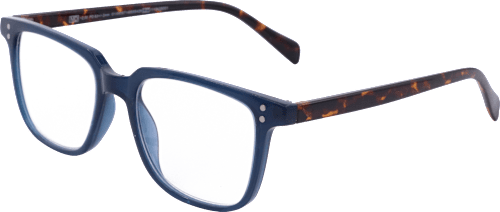 Fertig-Lesebrille Vollrand demi-dunkelblau +2,00 Visiomax