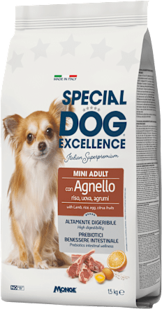 Suha hrana za majhne pse Mini Adult z jagnjetino SPECIAL DOG EXCELLENCE