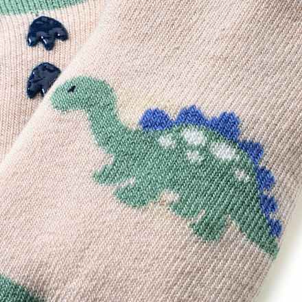 ABS Socken mit Dino-Motiv, beige & grün, Gr. 19/22 ALANA