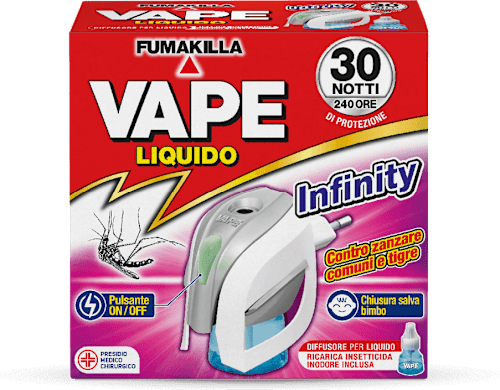 Elettroemanatore liquido Infinity con ricarica VAPE