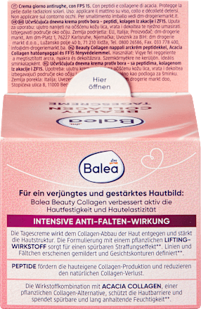 Дневен крем за лице Beauty Collagen, SPF 15 Balea