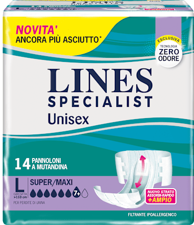 Pannoloni a mutandina super/maxi taglia L LINES