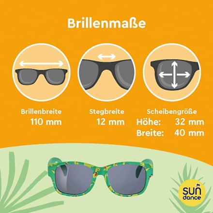 Sonnenbrille Junior grün mit Dinos SUNDANCE