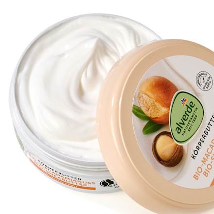 Körperbutter Bio-Macadamianuss und Bio-Karitébutter alverde NATURKOSMETIK