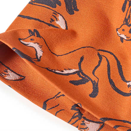 Mütze Pro Climate mit Fuchs-Muster, braun, Gr. 54/55 ALANA
