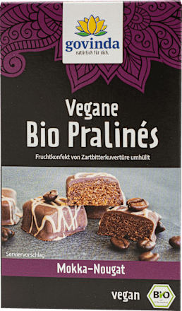 Fruchtkonfekt Bio Pralinen Mokka-Nougat Vegan govinda