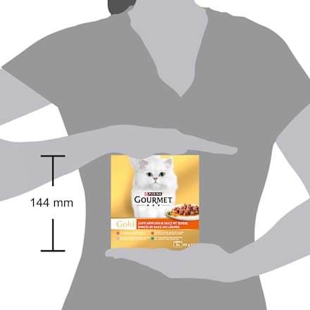 Nassfutter Katze zarte Häppchen in Soße Multipack (8x85 g) Purina Gourmet