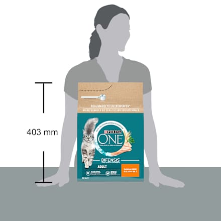 Trockenfutter Katze mit Huhn & Vollkorn Getreide, Adult PURINA ONE