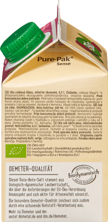 Direktsaft, Rote Bete dmBio
