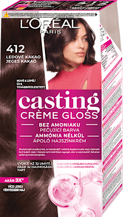 Farba na vlasy - 412 ľadové kakao L'ORÉAL PARiS casting CRÈME GLOSS