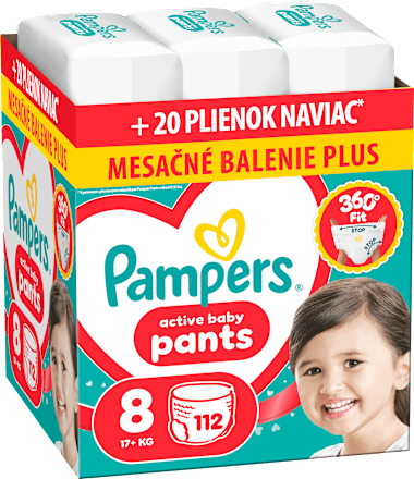Plienkové nohavičky veľ. 8 (17+ kg) Monthly Box Pampers active baby
