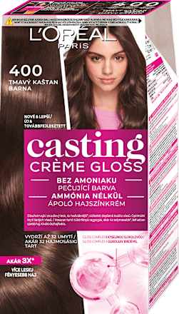 Farba na vlasy - 400 hnedá L'ORÉAL PARiS casting CRÈME GLOSS