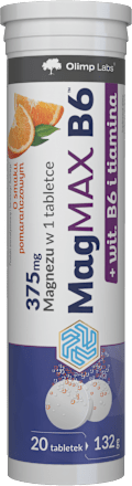 MagMAX B6 o smaku pomarańczowym, tabletki musujące OLIMP LABS