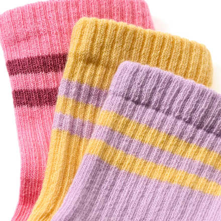 Tennissocken, rosa + gelb + lila, Gr. 31/33 ALANA