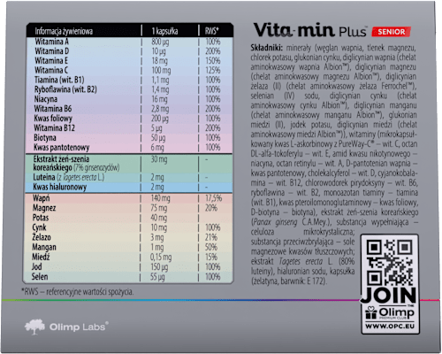 Vita-min Plus senior, kapsułki w blistrach OLIMP LABS