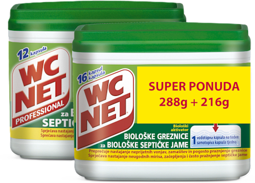 Kapsule za septičke jame, 288 g + 216 g WC NET