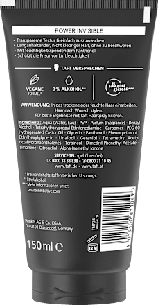 Haargel POWER INVISIBLE Halt 5 Schwarzkopf taft