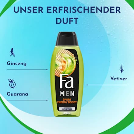 Duschgel Men Sport Energy Boost 3in1 Fa Men