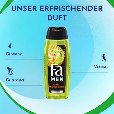 Duschgel Men Sport Energy Boost 3in1 Fa Men