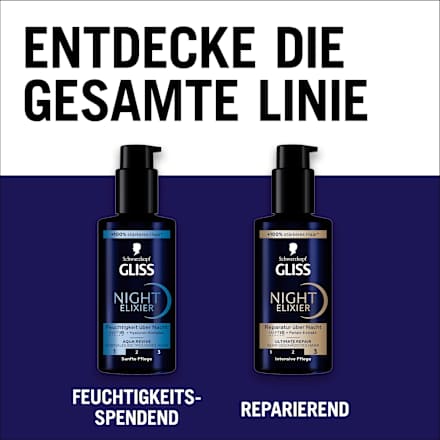 Haarkur Night Elixier Aqua Revive Schwarzkopf GLISS