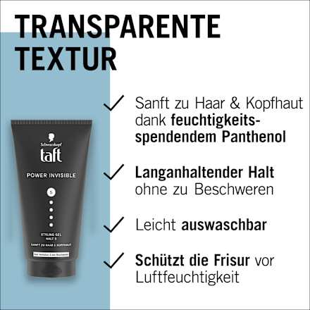 Haargel POWER INVISIBLE Halt 5 Schwarzkopf taft