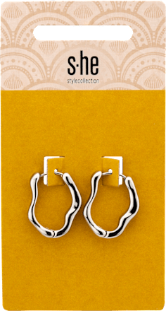 Creolen Ohrringe organische Form silber  s-he stylecollection