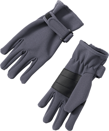 Handschuhe Softshell, grau, Gr. 3 PUSBLU