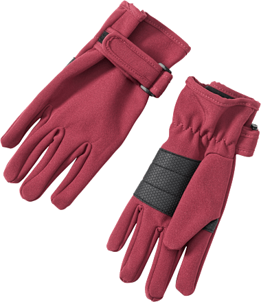 Handschuhe Softshell, rot, Gr. 3 PUSBLU