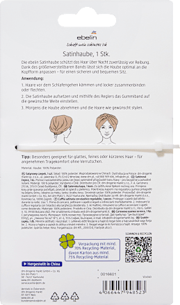 Szatén hajvédő sapka ebelin