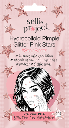 Anti Pickel Patches Pink Stars Selfie Project