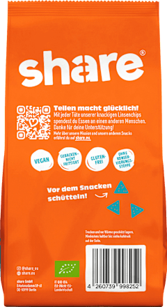 Cracker Linsen Chips Bio share