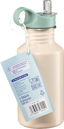 Trinkflasche Kinder Edelstahl beige Löwe  babylove