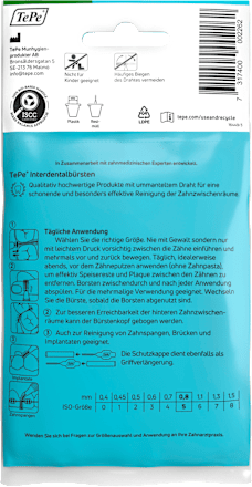 Interdentalbürsten grün 0,8 mm ISO 5 TePe