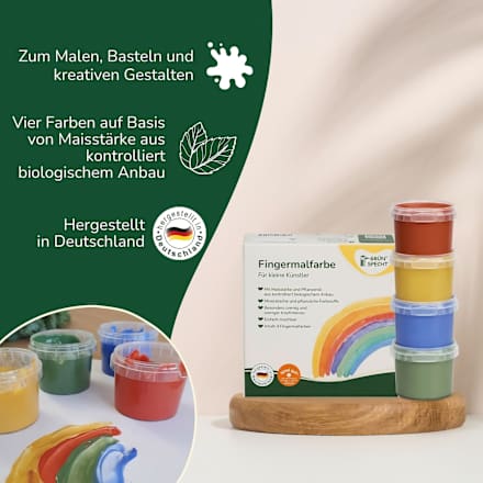 Fingermalfarbe Set (4 x 120 g) Grünspecht