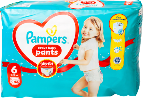 pants pelene gaćice, veličine 6 (13-19 kg) Pampers active baby