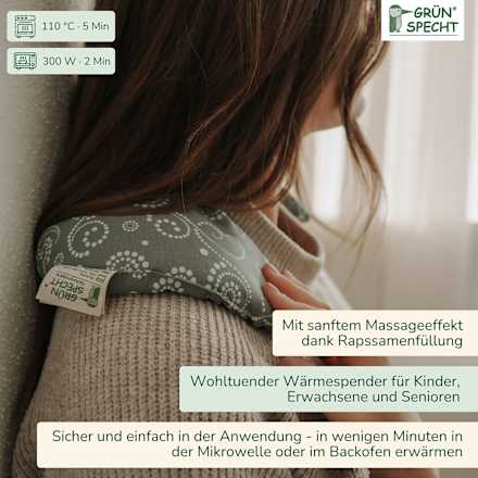 Nackenhörnchen Rapssamen grau-mint Grünspecht