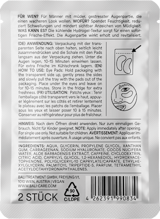 Augenpads Gel Defense (1 Paar) BALI GENTS
