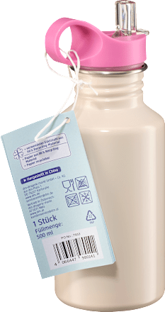 Trinkflasche Kinder Edelstahl beige Flamingo babylove