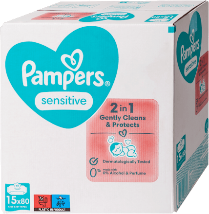 sensitive vlažne maramice za bebe Pampers