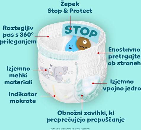 Hlačne plenice velikost 4 (9-15 kg) Pampers Premium Care